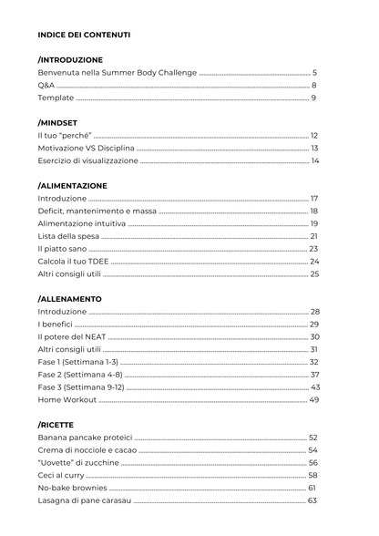 SUMMER BODY CHALLENGE